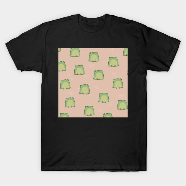 Cute Frog Print T-Shirt by Evedashy